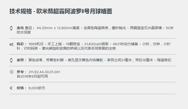 欧米茄超霸阿波罗8号专柜有货吗(阿波罗8号欧米茄现在价格) 第9张